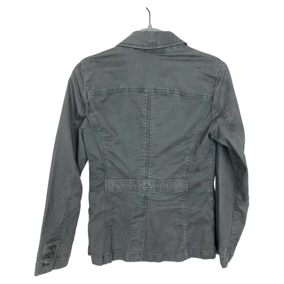 Eddie Bauer Legend Wash Gray Stretch Canvas Blazer Jacket Size 4 - Picture 4 of 7